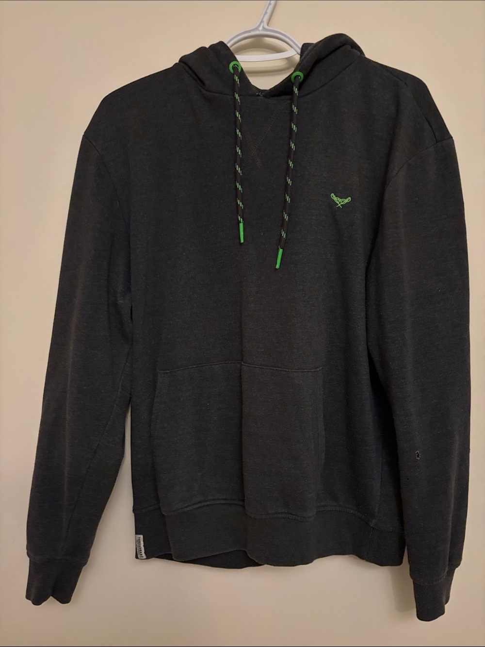 Threadbare Men’s Hoodie - Black with Gray. Size M.